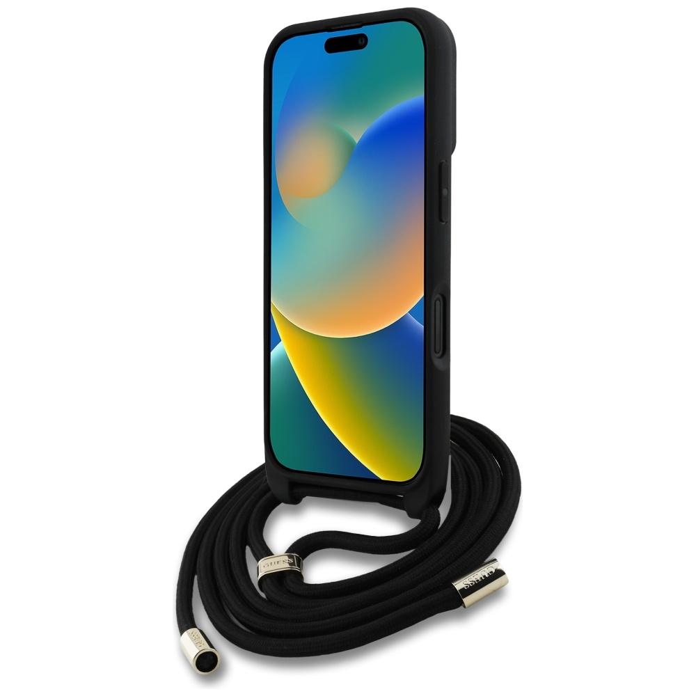 Etui do iPhone 16 Plus Guess 4G Crossbody Brązowe