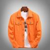 Frühling und Herbst Herren große Größe lose lässige einfarbige Jeansjacke