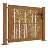 Garden Gate 100x75 Cm Corten Steel Bamboo Design
