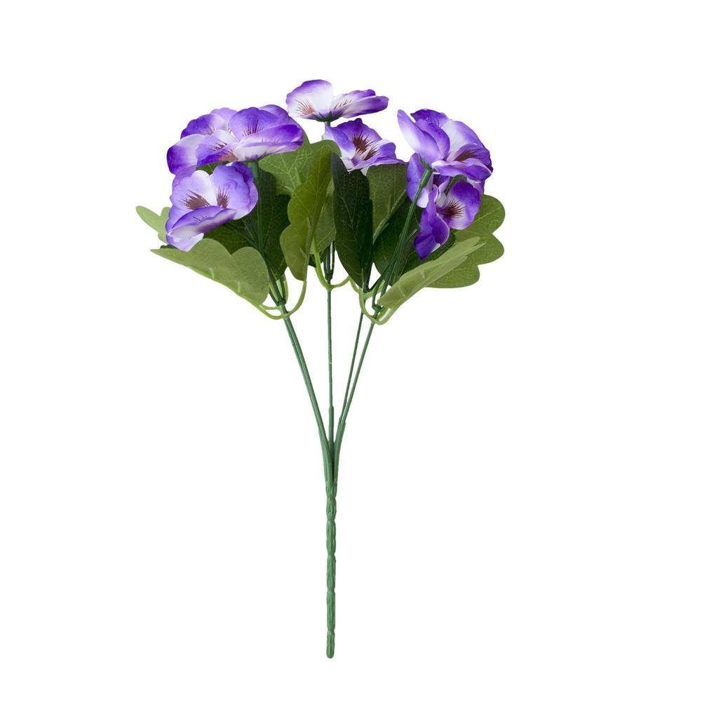 Artificial Spring Blooms Silk Pansy Flowers Hotel Decoration 32cm Long Lightweight Design Easy To Arrange Indoor Outdoor Display