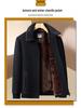 Men's Winter Fleece-Lined Corduroy Jacket with Shearling Collar - Warm Casual Coat for Middle-Aged and Older Men