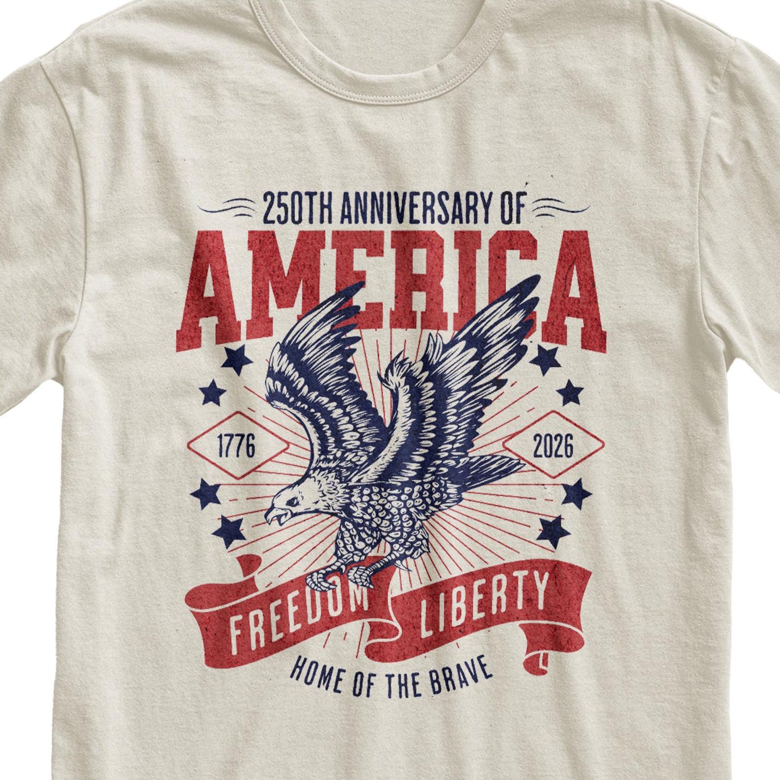 America 250th Anniversary Shirt, 1776-2026 USA Eagle Tee XL