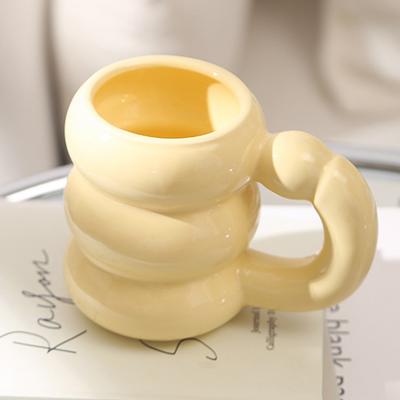 Morandi Round Coffee Cup Artistic Modern Minimalist Nordic Ceramic Mug Creative Personality Water Tea Cup