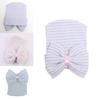 Adorable Newborn Baby Hat With Large Bow Stylish Knit Design For Spring And Autumn Seasons