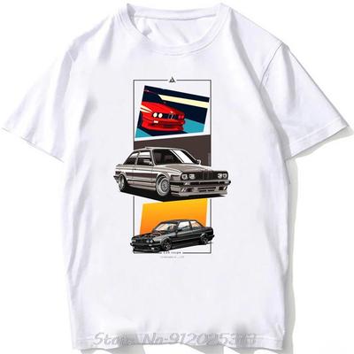 Oversized Tshirt Retro  EUDM - E34 M5 Tshirts Old  E30 M3 Classic Car T-Shirt Boy Casual Tops White Graphic Tshirt