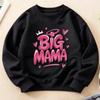 Kids Crewneck Sweatshirt,Heart Text Print Long Sleeve Top for Autumn Winter