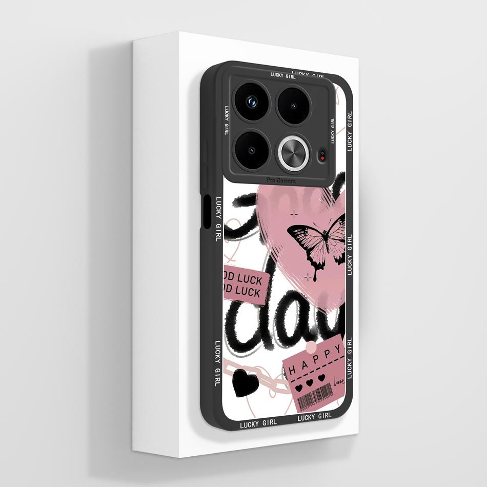 For infinix Note 40 Pro Plus 40X Case Couple Panda Phone Housing For Note40 Note 40X Full Protection Liquid Silicone Back Cover