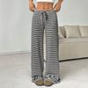 European and American Leisure Stripes Straight-Leg Pants Loose Pants Pants Children Casual Pants Trousers Women