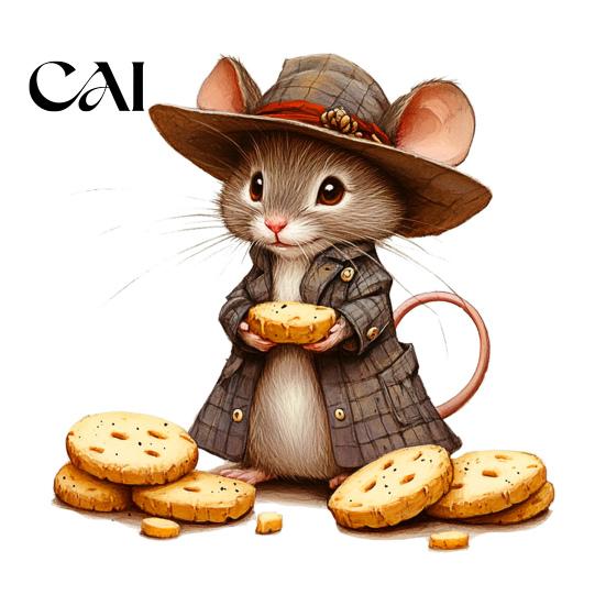 Pastoral Style Home Decor Cartoon Mouse Wall Sticker, Cute Fairy Tale Decal, PVC Waterproof DIY Story Scene Art Decors, Self Adhesive