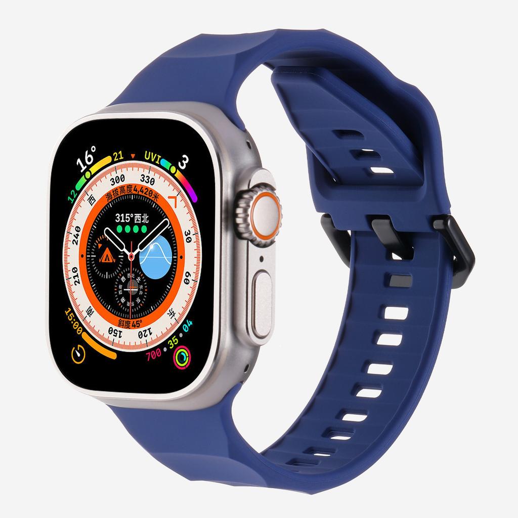 Soft Silicone Band for Apple Watch Ultra 3/2 49mm 46mm 45mm 44mm 42mm 40 41 Mm Sport Wristband iWatch Series 11 10 9 8 7 5 SE 3