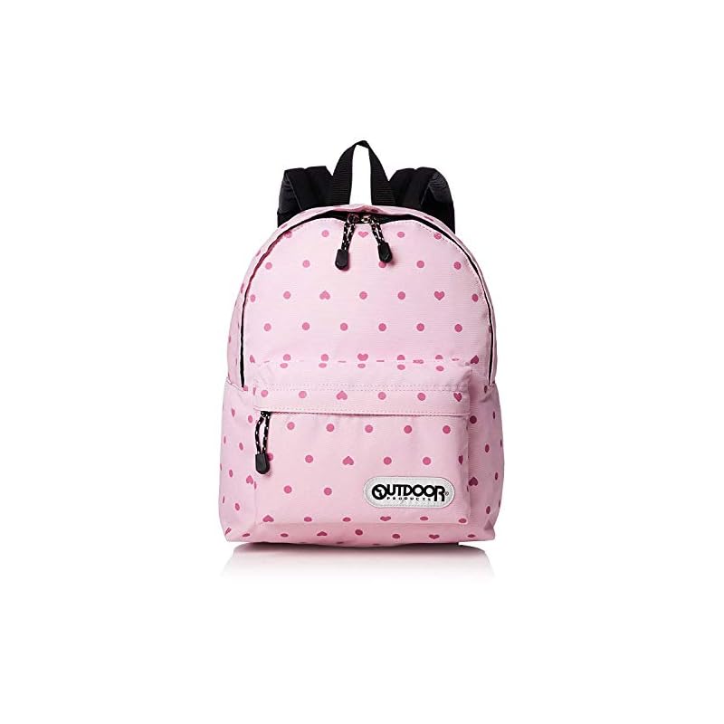 [Outdoor Products] Cheerful Backpack, All-over Print, B5 Size, Large Capacity, Perfect for Excursions, Kids, 16. Dots and Hearts