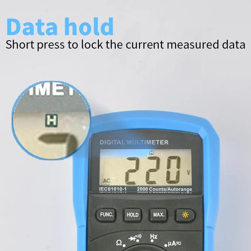 LCD Digital Multimeter AC DC Voltage Diode Freguency Multitester Current Tester Backlight Display with Buzzer Multimeter