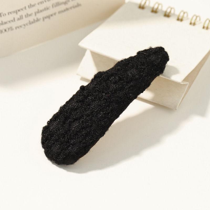 Accessories Clip Hair Headdress Bang Solid Color Side Hairpin Bb Clip Woolen Barrettes