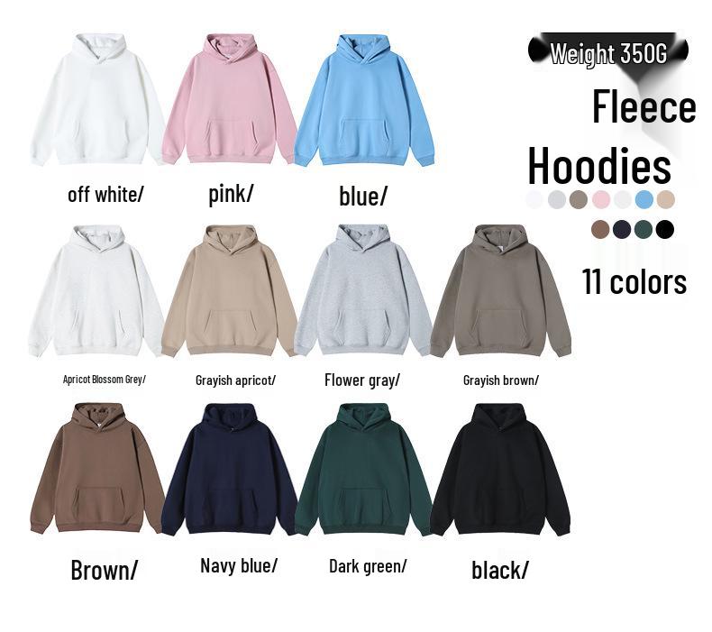 2025 Übergroßes Kapuzensweatshirt für Damen - Koreanischer Stil Einfarbiges Fleecejacke mit langen Ärmeln