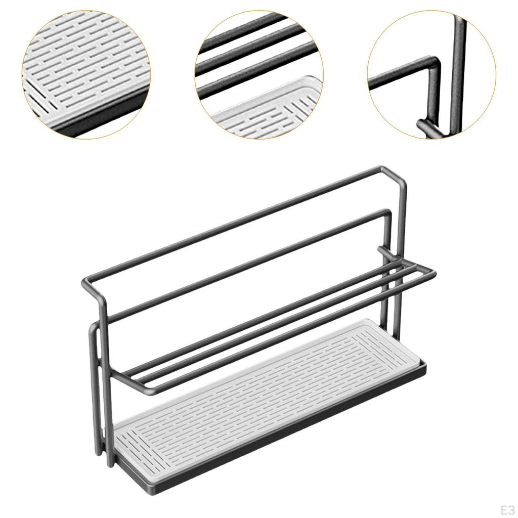 2-tier Dish Drainer, 40 X 20 10 Cm, Efficient, Modern, , Multifunctional, with Removable Drain