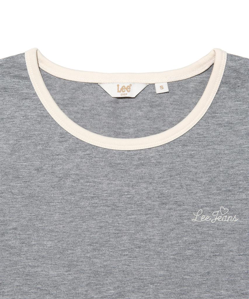 LEE Women'S Basic Ringer T-Shirt Gray