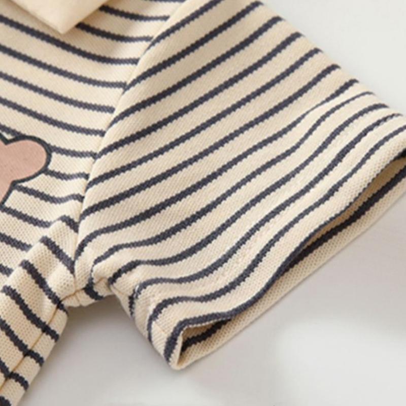 Baby Rompers Summer Stripesd Pure Cotton Short-sleeved Bodysuit For Girls And Boys Fashionable Clothes Infant Bodysuits Loose Toddler Clothing