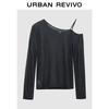 Women's Sequined Asymmetric Shoulder Knit Top
