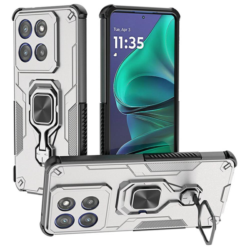 Für Motorola Edge 60 Stylus 5G Hülle Drehbarer Ring Ständer PC+TPU Stoßfeste Handyhülle