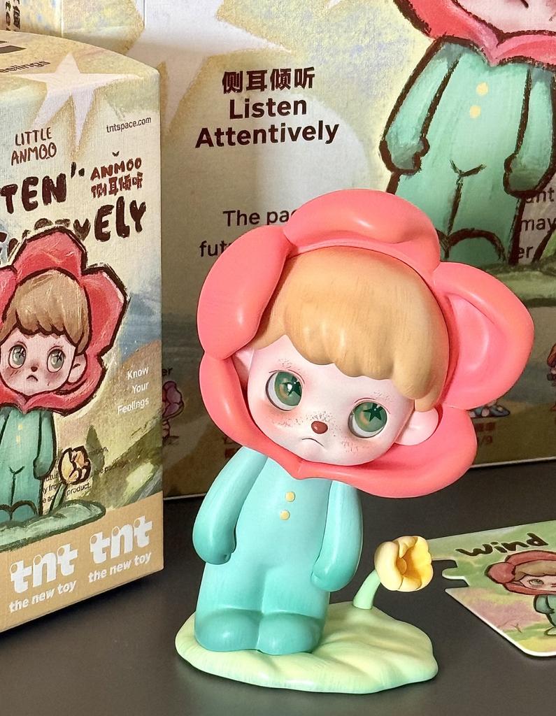 In Stock Genuine Tntspace Amo Anmoo Listen Series  Cute Animation Desktop Handmade Ornaments Doll Kawaii  Toys