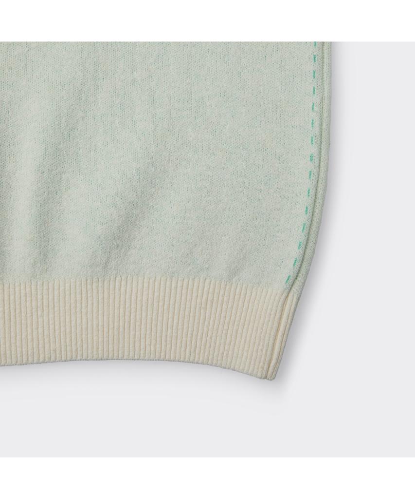Keoseuuteommellou Green Two-Tone Round Neck Sweater Cwwas26221Grx