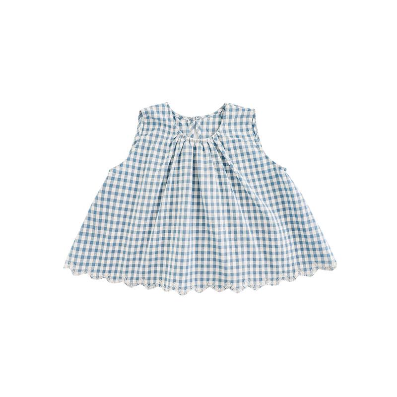YouYou Girls  Summer Blue Plaid Collection 80