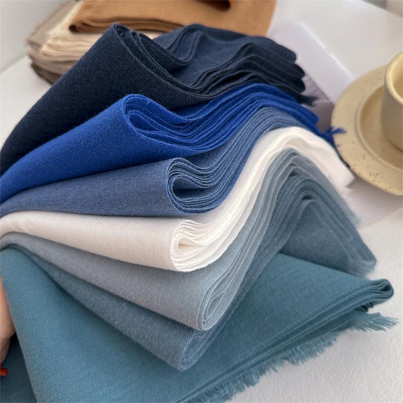 Fashion Winter Cashmere Scarf For Women Warm Solid Color Wraps Shawls Bandana Foulard Neckerchief Poncho Echarpe Pashmina Stoles