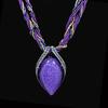 Bohemian Water Drop Pendant Necklace: Retro Ethnic Style Fashion Alloy