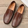 Soft-Soled Men Loafers Casual Leather Flats Breathable Slip On Shoes for Male Work Office Driving Sneakers Leisure Walk Footwear