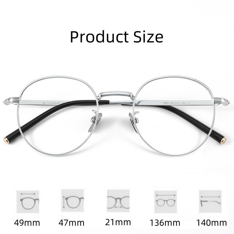 YIMARUILI Retro Round Prescription Glasses Men And Women Myopia Hyperopia Progressive Anti-Blue Light Photochromic Eyeglasses