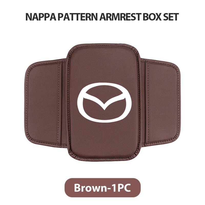 Leather Car Armrest Box Cushion Side Storage Pocket Protector Cover For Mazda 3 CX3 CX4 CX5 CX7 CX8 CX9 CX30 RX7 Atenza Axela