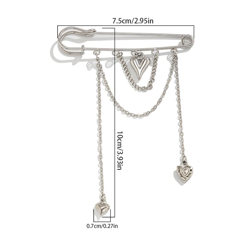 Fashion Heart Pendant Pants Decoration Chain Tassel Ankle Chain Decoration For Women Wide Leg Pants Jewelry Accessories