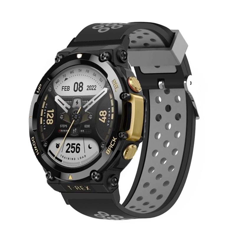 Compatible for HuamiAmazfit for T Rex 2 Band Adjustable Soft Washable Replace Strap Wristband Bracelet Waterproof Dual C
