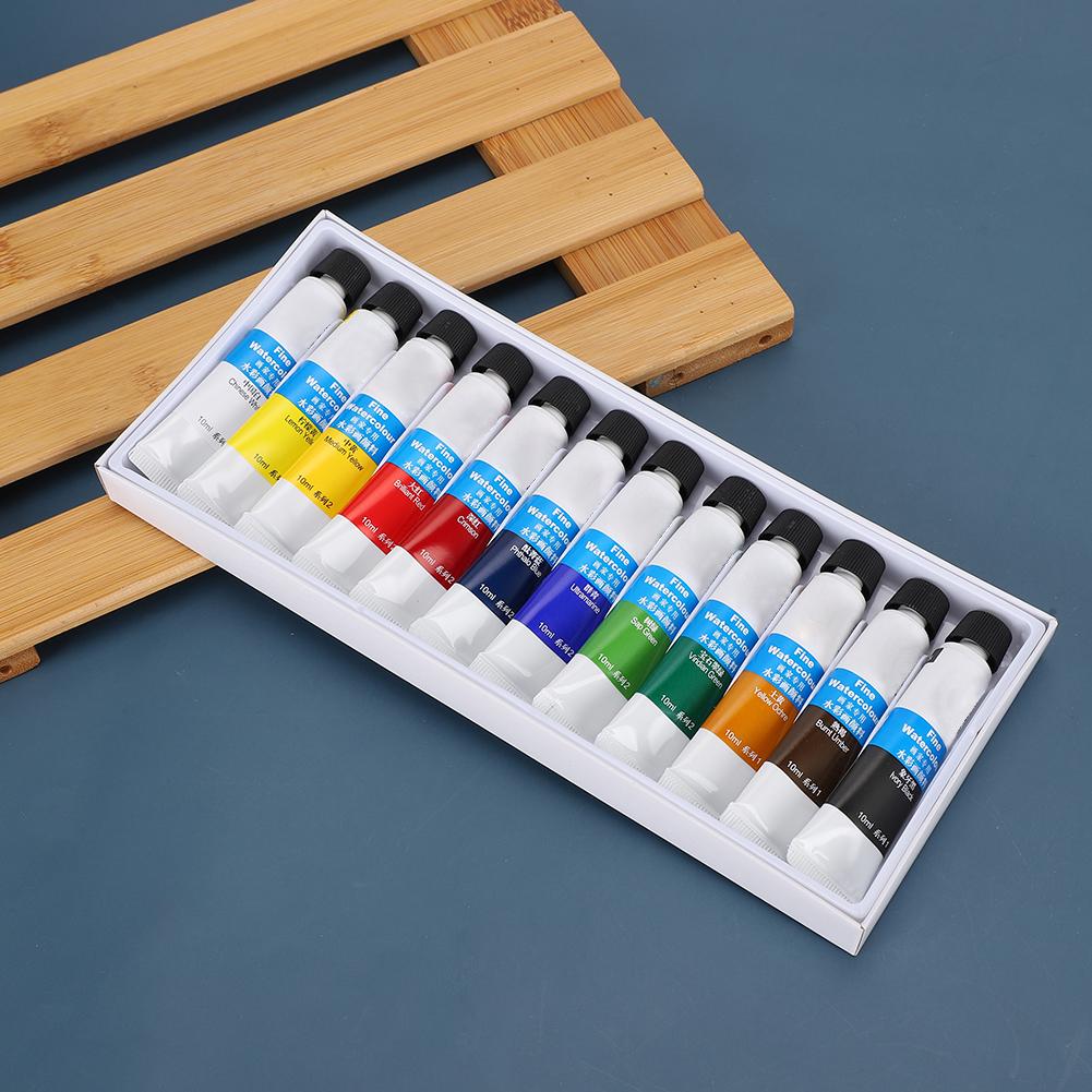 Watercolor Pigment 12 Colors Professional Painting Tools Art Supplies for Painter 10ml