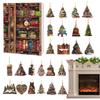 Holiday Countdown Calendar 24 Days Book Design Christmas Holiday Advent Calendar Christmas Tree Pendant 2D Flat Hangable