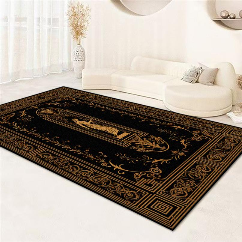 Luxury Large Size Non-slip Carpet Living Room Border Soft Room Decoration Aesthetic Bedroom Rugs Easy Cleaning Coffee Tables Mat