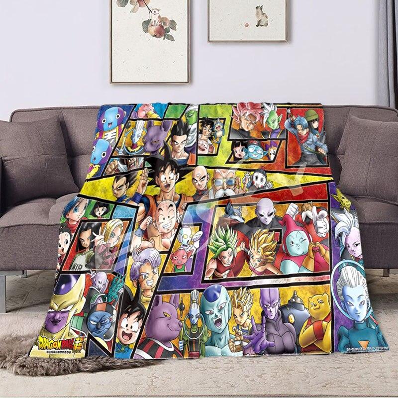 Cartoon Children's Gift Soft Four Seasons Dragon-Ball Portable Blanket Sofa Blanket Thin Sheet Office Tour Sherpa Warm Blanket.
