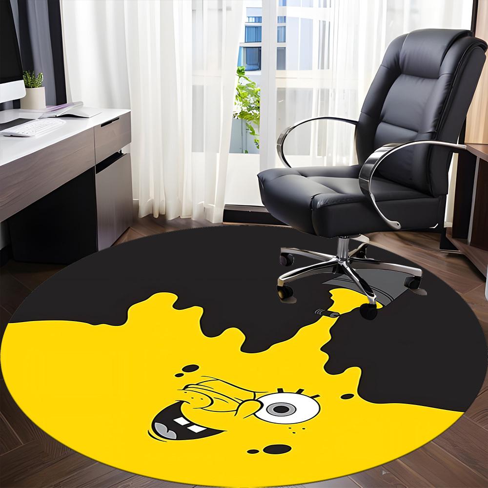 1 Alfombra Redonda de Área para Oficina, Felpudo de Interior Adecuado para Oficina, Debajo de Sillas de Oficina, Dormitorio, Sala de Estar, Decoración del Hogar, Deco de Habitación