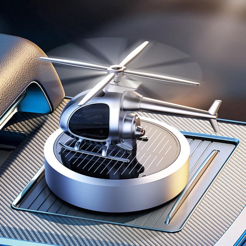 Lufterfrischer, Hubschrauber-Ornamente, Solarenergie, rotierender Aromatherapie-Diffusor, Innenparfüm