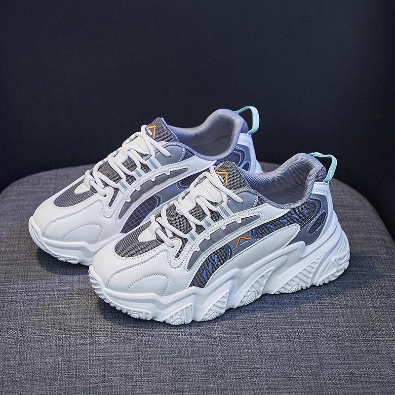 

Новые модные кроссовки на платформе для бега Женская повседневная спортивная обувь Кроссовки для тренировок 40 серый/белый