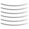200Pcs Curved Noodle Tube Spacer Beads Long Sleek Twist DIY Jewelry Making AccessoriesSilver