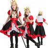 JUNDOMECY Herzkönigin Cosplay Kostüm für Kinder, Enthält Krone und Kleid, Perfekt für Halloween Kostüme, Rote Königin Kostüm, Kinderkostüm, Niedliches R