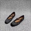 Fashion Mary Jane Shoes Female High Quality Leather Buckle Ballet Shoes for Women Square Toe Flat Cowhide Ladies Single Shoes 2025