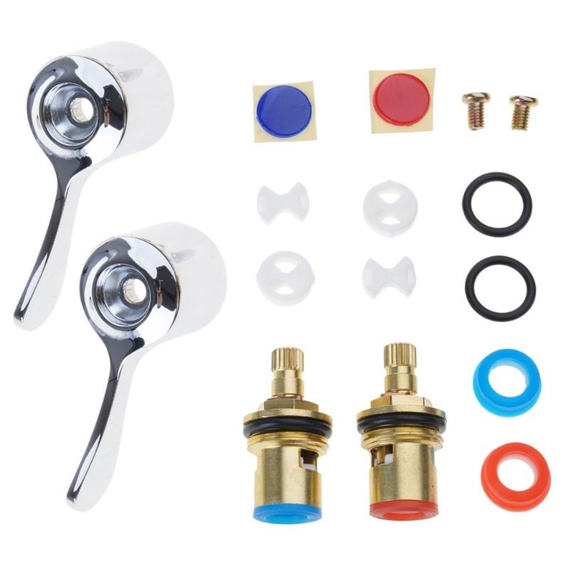 Quick Install Brass Ceramic Disc Valves Core Tool Free Universal Leak Proof Water Tap Valves set for Faucet Repair 1