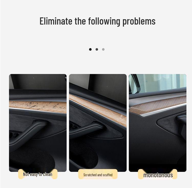 Carbon Fiber Decor Strips for Tesla Model 3/Y Dashboard & Console Protection