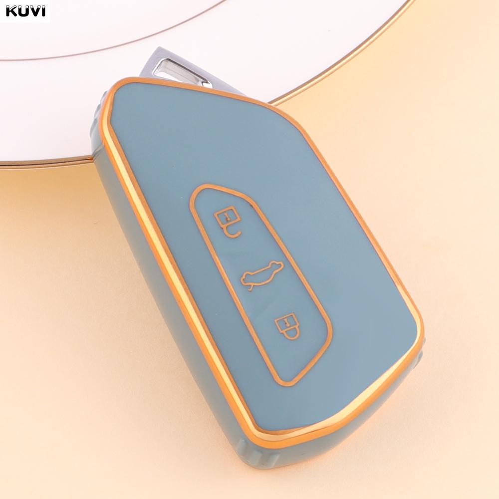 Tpu Style Car Key Case Cover Shell Fob For Volkswagen Vw Golf 8 Mk8 Id-4 Id-6 For Skoda Octavia A8 For Seat Leon Fr Mk4 Cupra
