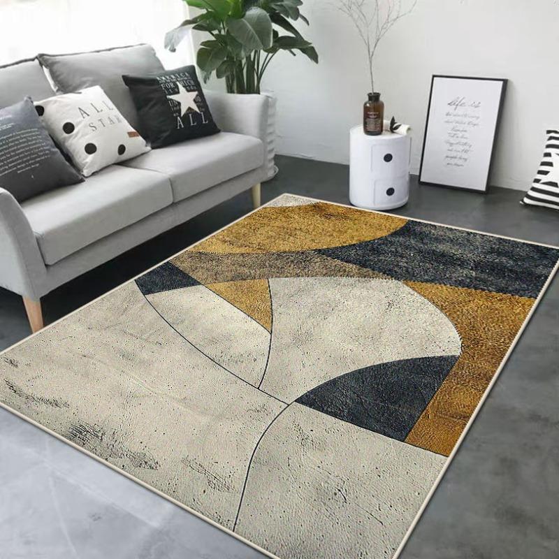 Modern Geometric Style Living Room Decoration Carpet Rugs for Bedroom Home Decor Anti-Slip Floor Mat Homestay Lounge Rug Office