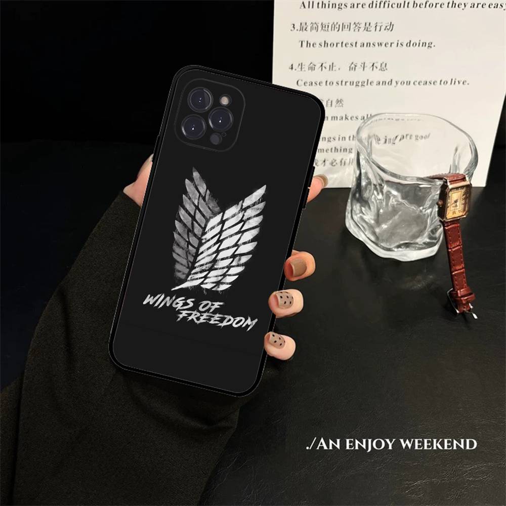 Anime A-Attack On Titan Phone Case For IPhone 16 15 8 7 6 6S Plus X SE XR XS 14 11 12 13 Mini Pro Max Mobile Case