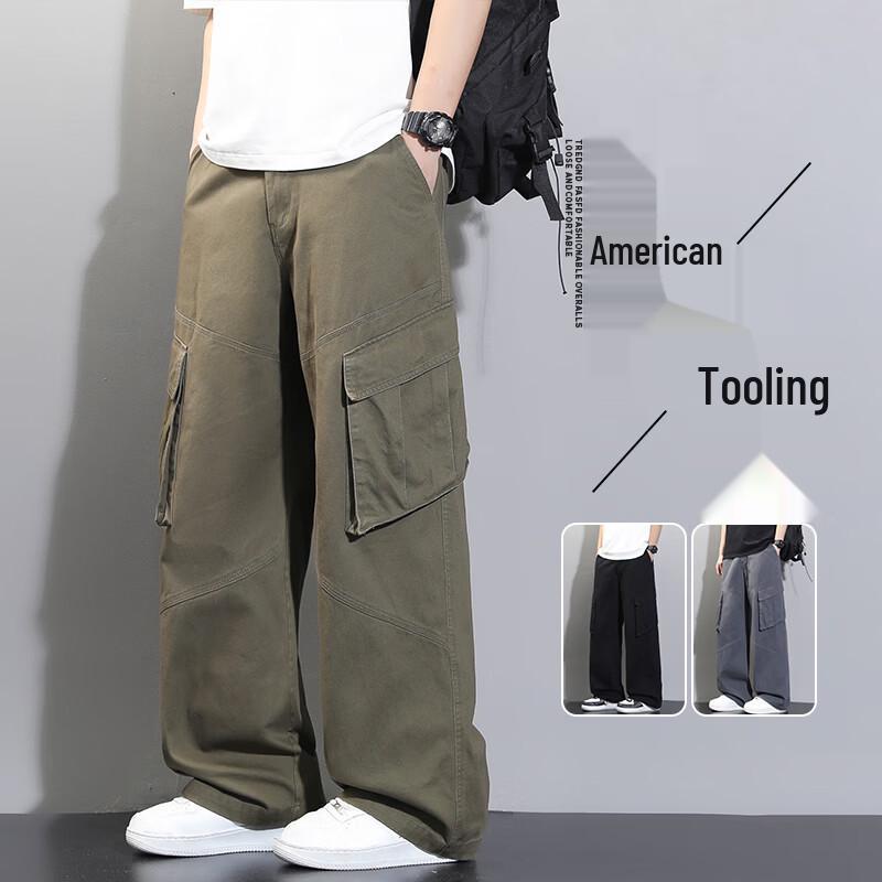 VUUG Men s American Retro Loose Fit Cargo Pants L