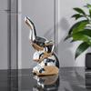Contemporary Interior Decor Nordic Minimalist Ceramic Ornaments, Abstract Bear/Cat/Elephant/Cactus Sculpture Tabletop for Elegant Table Centerpieces